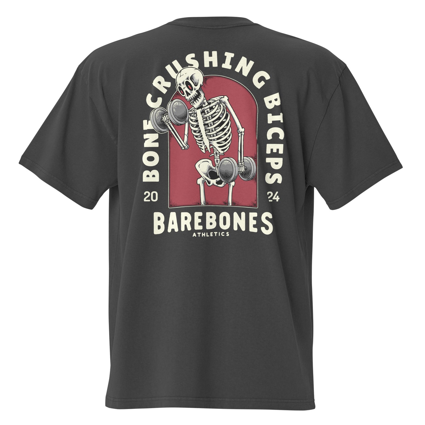 Bone Crushing Biceps - Premium Oversized Tee - Barebones Athletics
