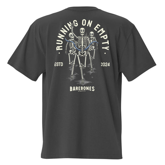Running On Empty - Premium Oversized Tee - Barebones Athletics