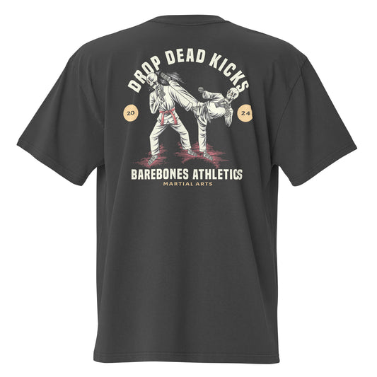 Drop Dead Kicks - Premium Oversized Tee - Barebones Athletics